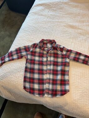 Boys GAP Red Holiday Button-Down Shirt
